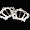The Ribbon People Club Pack of 200 Silver Faux Rhinestone Crown Slip-On Crafting Accessory 1.75"